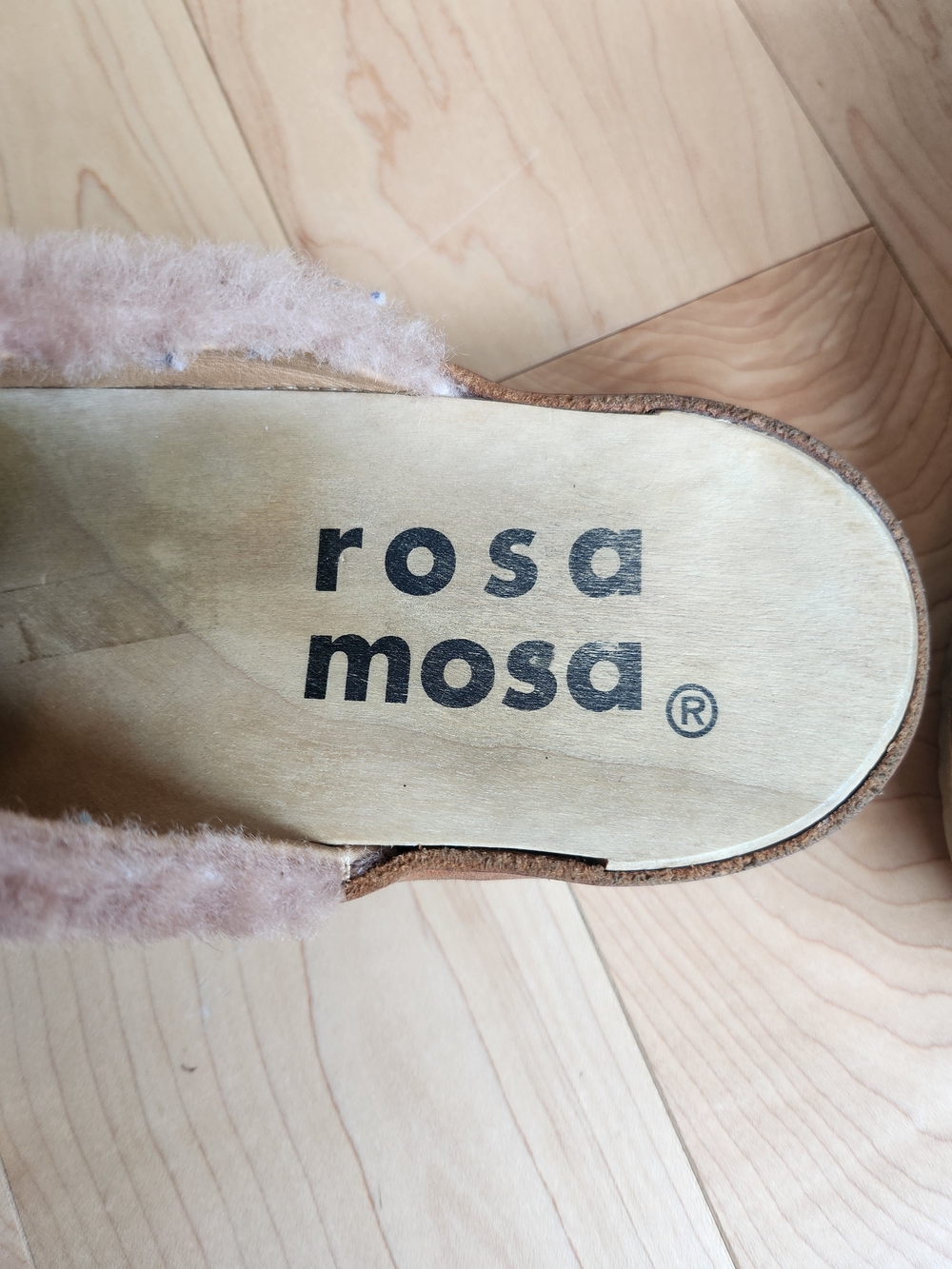 Rosa Mosa Shearling Clogs - Dusty Pink - Picture 3 of 4